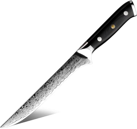 Damaso Coltelli Cucina Giapponesi Professionali - Coltelli in Acciaio Damasco a 67 Strati - Coltello Giapponese di Alta Qualità per Cucina Casalinga e Professionale (Coltello per sfilettare)