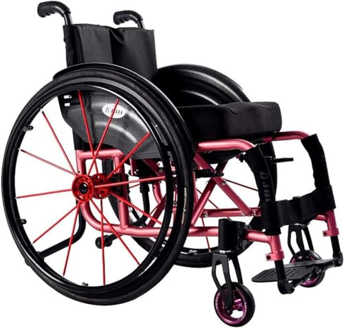 Super Lightweight Aluminium Frame Self Propelled Manual Wheelchair - Armrest, Swing Leg Rest | Load 100 Kg | Comfortable Ergonomic Sport Wheelchair