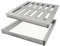 Canaletta Scolo Acqua Piovana Griglia di Scarico Quadrata in Acciaio Inox 304 con Base, Copertura Robusta per Canalette Esterne per Giardino, Copertura per Fognatura del Bagno per Bloccare i Detriti(1