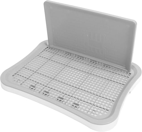 Plateau de Dressage pour Chien avec Colonne Murale - Toilettes et Porte Pipi pour Entraînement en Pot - Intérieur