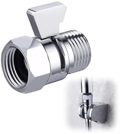 Yewseas Duschkopf Absperrventil Eckventil, Wasser absperrventil 1/2 zoll Messing Ersatzteil G 1/2 Poliert Chrom, für Duschköpfe Handbrausen Brausearme K1140B3-CH