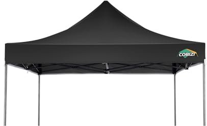 COBIZI Toit pour pavillon Pliable 3x3m, Noir