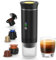 3-in-1 Kapsel Kaffeemaschine Akku, Tragbare Espressomaschine mit Display, Kompatibel mit Nespresso Kapseln & Kaffeepulver, Kalter & Heißer, Wiederaufladbare Camping Kaffeemaschine für Reisen Auto