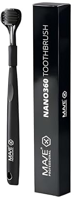MAVE Nano360 - Cepillo de dientes manual de 3 lados con cerdas ultrasuaves, ideal para dientes sensibles, encías, aparatos ortopédicos y limpieza profunda