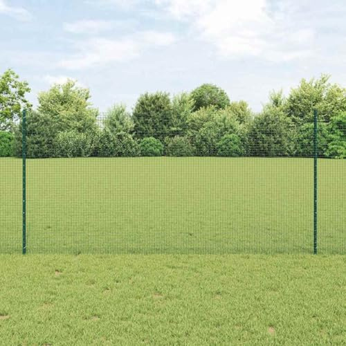Recinzione a bastoncini, recinzione con palo verde 1,2 x 25 m in acciaio per giardino, recinzione di sicurezza