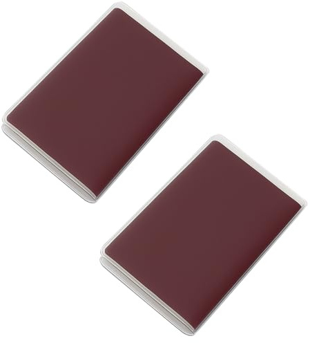 gsgfuis 2 pcs Funda Pasaporte Transparente, Passport Cover en Plástico, Funda Protectora para Pasaporte, Protección contra Agua, Polvo y Suciedad