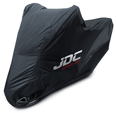 JDC Motorcycle 100% Waterproof Cover - ULTIMATE RAIN (Heavy Duty, Soft Lining, Heat Resistant Panels, Taped Seams) - L
