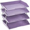 Acrimet Facility 4 Ebenen Briefablage Seiteneinschub, Letter Tray/A4, Desktop Datei Organizer, Kunststoff (Lila)