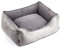 BOUTIQUE ZOO Premium Hundebett | Größe S: 63 x 55 x 19 cm | Bett für Hunde oder Katzen | Hundesofa, Hundekissen, Hundeliege | abwaschbar Hundekorb | Farbe: Grau