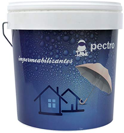 PECTRO Pintura impermeabilizante terrazas antigoteras 5 KG (4 L) - Resistente a filtraciones de agua cubriendo grietas - Elástica y antihumedad - Colores (5 KG, Rojo)