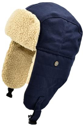 IBLUELOVER Chapka Femme Homme Chapeau Hiver Suède Cagoules avec Oreillette Bonnet Chaud Doublure en Fausse Fourrure Casquette Cap Coupe-Vent Balaclava de Ski Moto Snowboard Camping Randonnée Noël