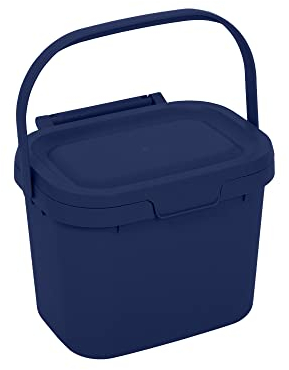 Addis Everyday Kitchen Poubelle à Compost en Plastique recyclé Bleu 4,5 l