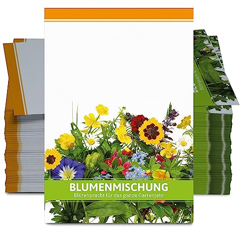 FLORTUS Blumenmischung für Gastgeschenke | Blumensamen Mischung für Bienen & Insekten als Dankeschön Geschenke & Werbegeschenke