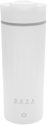 Pequeño hervidor de agua portátil,Vaso aislante para calefacción eléctrica,Calentador con ajuste de temperatura Apagado automático,Sopa de té de café blanco