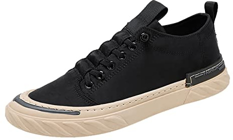 Zapatillas Slip On Zapatillas Sin Cordones Zapatos Wearbreeze for Hombre Zapatos Hombre Ultra Hombre Verano Zapatills Hombre sin Cordones (Black, 42)