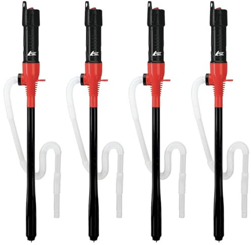 AGT Diesel-Pumpe: 4er-Set Flüssigkeitspumpe mit Batterie, für Diesel/Wasser/Öl, 8l/Min. (Öl-Pumpe, Batterie, Aquarium)