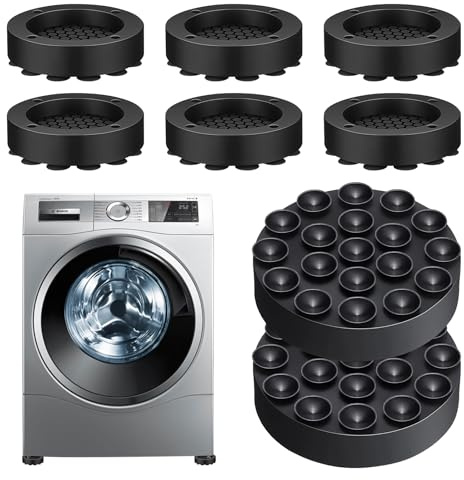 Sporgo Amortisseur de vibrations Machine à laver : 8 pièces Tapis antidérapant pour machine à laver Tapis universel pour machine à laver Tapis anti-vibration pour machine à laver Amortisseur pour