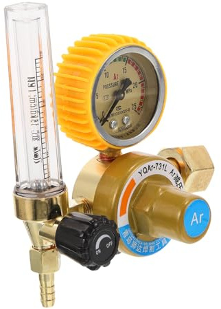 Gadpiparty Argon Gasdruckminderer Energieeffizienter mit Manometer und Durchflussanzeiger aus Legierung Undpc Material Stoßfest mit Echtzeitdrucküberwachung für Schweißgeräte