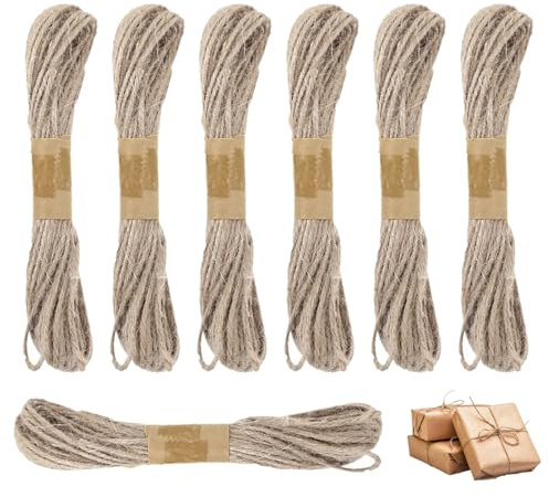 VIDSTW String Ficelle Jute 140 M Corde Jute Twine 2 MM Ficelle Jardin Naturel Corde Fine Cordelette Résistant à la Déchirure pour Fixation Jardin Emballage Cadeau Décoration Murale