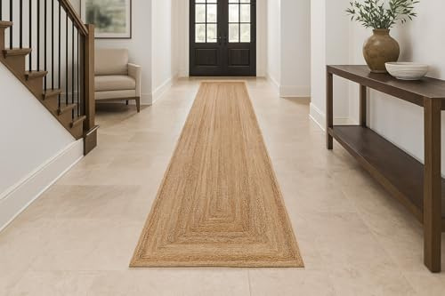 MY-RUG Jute Teppich Läufer 80 x 600 cm - Sisal-Teppich für das Wohnzimmer