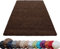 HomebyHome Shaggy Teppich Läufer Flur 60 x 110 cm - Shaggy Teppich Hochflor Braun Extra Weich und Flauschig - Bettvorleger Teppiche für Schlafzimmer - Waschbarer Küchenläufer - Carpet, Halı, Kilim