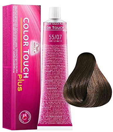 Wella Color Touch Plus 55/07 marrone chiaro intenso Natura di marrone, 60 ml