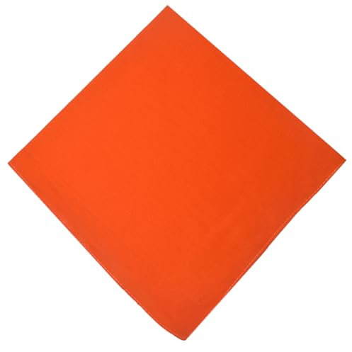 Bandana Halstuch Biker Nikki Tuch Schal Kopftuch Baumwolle Mundschutz Piratentuch (Orange-Uni)