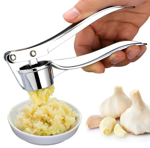 Spremiaglio manuale da cucina grande pelapatate aglio pestello per aglio domestico pestello aglio pressa aglio aglio pelapatate per tritare aglio fine e grossolano, trita-aglio, tritacarne (B)