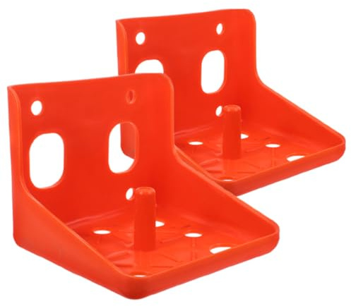 IMIKEYA 2pcs Large Hole Salt Block Holder for Sheep and Livestock, Thickened Salt Lick Tray Feed Container, Sturdy Cattle and Horse Mineral Lick Brick Box for Farm Use