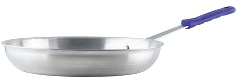 Winco Commercial-Grade Aluminium Fry Pan/Skillet, Natural Finish with Cool Touch Handle, 14