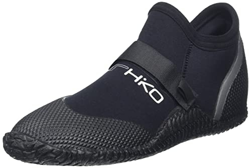 Hiko Neoprenschuh Sneaker mit Klett Wassersport Kanu Kajak Schwimmen SUP Surfen, Schuhgrößen:12, Schwarz