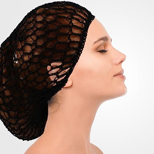 FRCOLOR Women Mesh Hair Net Crochet Hairnet Sleep Cap Breathable Bun Shaper Hair Cover for Daily Use and Protection