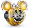 PANDORA Disney Micky Maus Kürbis Charm aus Sterling Silber, Kompatibel mit PANDORA Moments Armbänder, Höhe: 13mm, 799599C01
