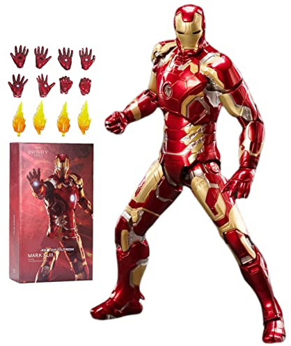 LonullyMege MK43Ironman Action Figure-7 Inch Deluxe Painting Exquisite Collection Movable Model Gift (MK XLIII)