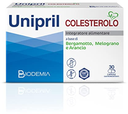 BIODEMIA | Unipril Integratore Alimentare a Base di Bergamotto, Melograno e Arancio, 30 Capsule Gastroresistenti