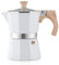 wedrink Espressokocher mokkakanne 3 tassen 150ml, Aluminium Espressomaschine Moka Pot Italienische Kaffeemaschine,weiß