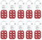 Bwintech 10 Pcs Rot Kiefer Stahl Lockout Hasp Tagout Hasp für Vorhängeschlösser, mit 6 Löchern Interlock