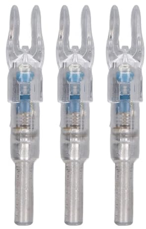 HERCHR 3PCS Lighted Nocks for Arrows, 4.5cm / 1.8in LED Nock Automatic Lighting Universal for 6.2mm Internal Diameter Arrows Archery Hunting(Blue)