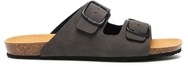 Scholl Didier, Sandali Uomo, 2 cinturini, Grigio, 43 EU