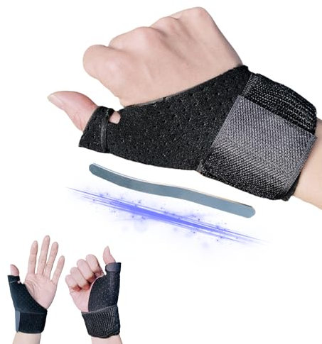 Yingtop Daumenbandage und Handgelenkstütze für Rechts Hände,Ergonomische Daumenbandage Rechts und Links, Atmungsaktive und Weiche Daumenschiene, Handbandage bei Schmerzen im Daumen (Schwarz)