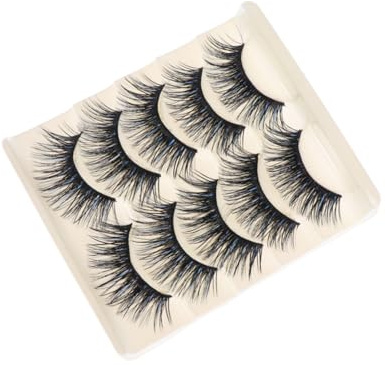 HAMPPLIES Faux Cils Épais Longs Naturels 5 Paires Exagérés Noirs Maquillage Féminin Scène