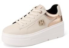 QUEEN HELENA Sneakers Casual Scarpe da Ginnastica Platform Leggere Donna X33-11 (X33-11 Beige, Sistema Taglie Calzature EU, Adulto, Donna, Numero, Media, 38)