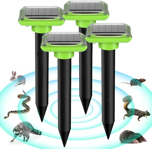 Interno ed esterno,Repellente solare per talpe, repellente contro le arvicole, repellente solare contro le talpe, repellente per serpente talpa, gopher e altri repellenti per talpe