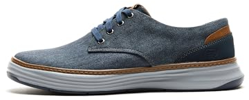 Skechers Herren Moreno Canvas Oxford Schuh, Blau, 48.5 EU