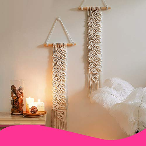Herbests Große Makramee Wandbehang Boho Deko Tapisserie Gewebte Haus Dekoration Handgefertigte Baumwolle Boho Raumdekoration Natürliches Treibholz Böhmisches Wanddekor Makramee Wandteppich Beige
