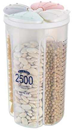 Walaka Distributeur de céréales-Distributeur de céréales et d'aliments secs, adapté pour la Farine d'avoine, Les Bonbons, Les céréales, Les Noix, Les Haricots, Les Raisins secs (A)