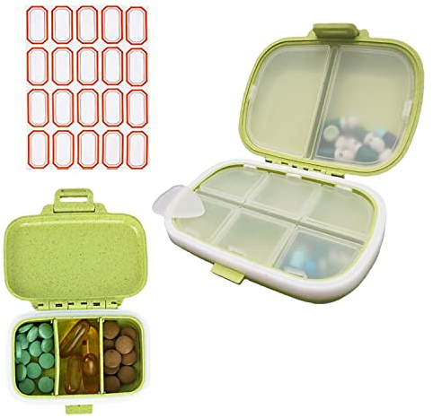 DARENYI Pill Organizer Box Tablettenbox 7 Tage Handlicher Medikamentenbox Pillendose Klein Täglicher Pillen Organizer Tablettenbox Klein Tabletten Box für Unterwegs und Täglich