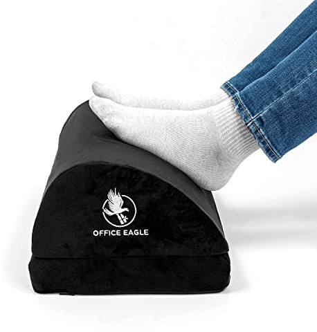 OFFICE EAGLE Fußstütze Schreibtisch (43x25x18 cm) - höhenverstellbare Fußablage für Schreibtisch, Büro & als Homeoffice Zubehör - Footrest Fußhocker