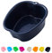 AXLOFO® Large Spa Foot Bath Bowl, Sturdy Plastic Foot Soak Bowl, Massage Foot Pedicure Bowl, Detox, feet soak, Extra Footbath Foot Basin for Soaked to Remove Dead Skin, Calluses (Black)