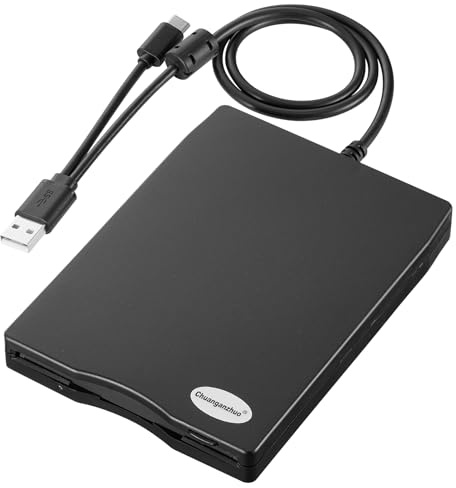 Chuanganzhuo 3.5 inch External USB Type C Floppy Disk Reader, Portable USB Floppy Disk Drive, Floppy Disc Reader for PC, Laptop, Windows 11/10